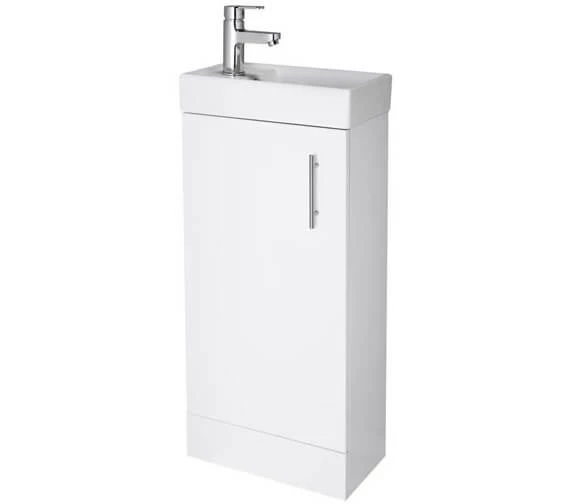 Nuie Vault 405 X 861mm Single Door Floor Standing Compact Unit And Basin 2 Nuie Vault 405 X 861mm Single Door Floor Standing Compact Unit And Basin - Image 2