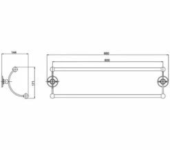 Burlington 55cm Wall Mounted Chrome Towel Rail -UK Bathroom Products Sales 2024 M 2019 9 9 8 9 42 670