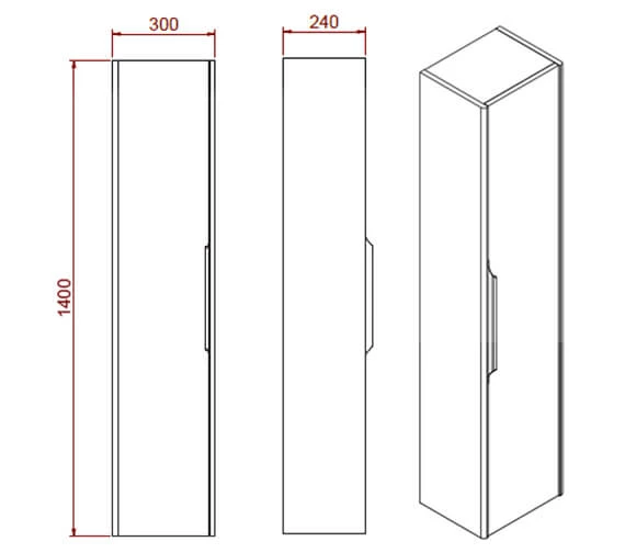 Britton Shoreditch 1400mm Tall Unit 2 Britton Shoreditch 1400mm Tall Unit - Image 2