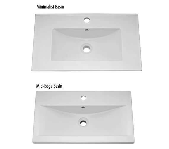 Nuie Eden Floor-Standing 3 Door And 2 Drawer White Cabinet With Basin 5 Nuie Eden Floor-Standing 3 Door And 2 Drawer White Cabinet With Basin - Image 5