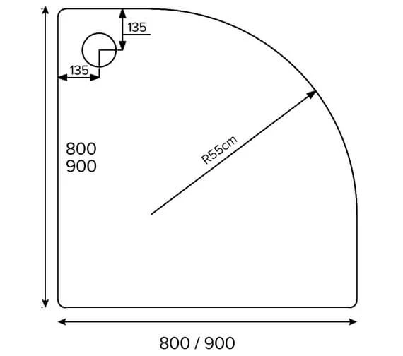 Just Trays JTFusion 2 Up-stand Quadrant Shower Tray With Waste 2 Just Trays JTFusion 2 Up-stand Quadrant Shower Tray With Waste - Image 2