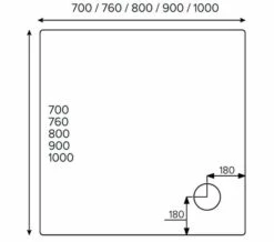 Just Trays JTUltracast 4 Up-stand Square Tray -UK Bathroom Products Sales 2024 M 2020 2 29 6 17 2 799