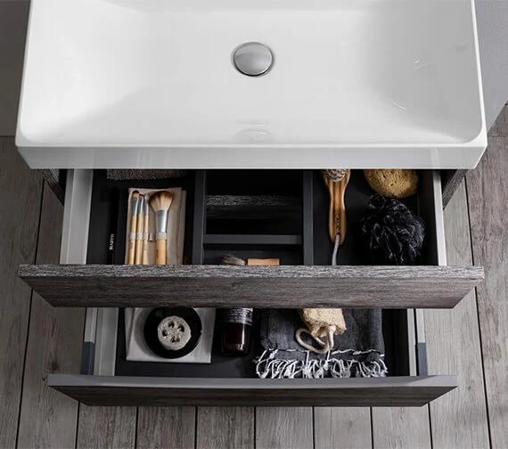 Crosswater Glide II Wall Hung Double Drawer Bathroom Unit 8 Crosswater Glide II Wall Hung Double Drawer Bathroom Unit - Image 8