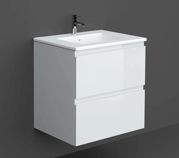 RAK Joy Wall Hung 2 Drawer Vanity Unit 1 RAK Joy Wall Hung 2 Drawer Vanity Unit