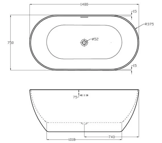 Aqua Summit Luxury Double Ended Freestanding Acrylic Bath 2 Aqua Summit Luxury Double Ended Freestanding Acrylic Bath - Image 2