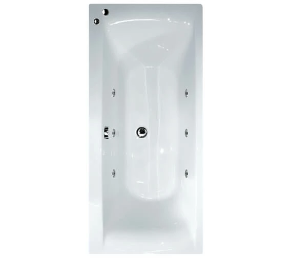 Aqua Oporto Square Rectangular Double Ended Whirlpool Bathtub 1 Aqua Oporto Square Rectangular Double Ended Whirlpool Bathtub