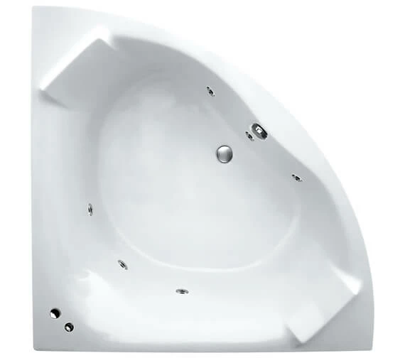 Aqua Luxe 1400mm Corner Whirlpool Bathtub With Built-In Headrest 1 Aqua Luxe 1400mm Corner Whirlpool Bathtub With Built-In Headrest