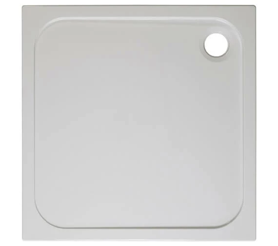 Crosswater Square 45mm White Stone Resin Shower Tray 1 Crosswater Square 45mm White Stone Resin Shower Tray