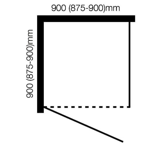 Aquaglass Velar 8mm Black Corner Entry Enclosure 2 Aquaglass Velar 8mm Black Corner Entry Enclosure - Image 2