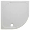 Crosswater Quadrant 45mm White Stone Resin Low Level Tray With Waste