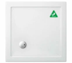 Crosswater Square 35mm Anti-Slip Acrylic White Shower Tray