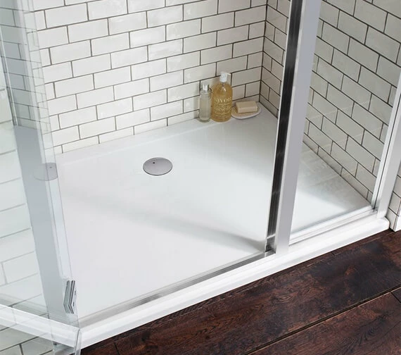 Crosswater Rectangular 35mm Anti Slip Acrylic White Shower Tray 1 Crosswater Rectangular 35mm Anti Slip Acrylic White Shower Tray