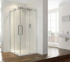 Aquaglass Plus 8mm Frameless Corner Entry Enclosure