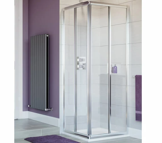 Lakes Classic Silver Frame Corner Entry Enclosure - CL1C075S 1 Lakes Classic Silver Frame Corner Entry Enclosure - CL1C075S