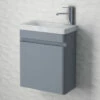 RAK Resort Wall Hung 450mm Wide Cloakroom Matt White Vanity Unit With Basin