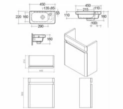 RAK Resort Wall Hung 450mm Wide Cloakroom Matt White Vanity Unit With Basin -UK Bathroom Products Sales 2024 M700 2020 6 20 11 55 3 282