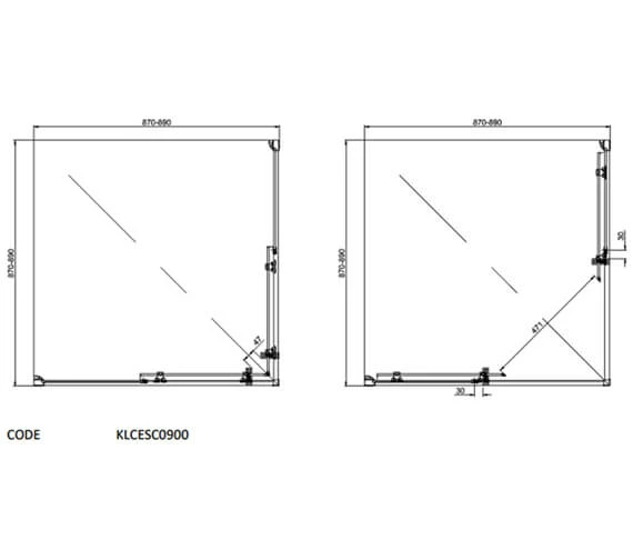 Crosswater Kai 6 Corner Entry 1900mm High Enclosure 4 Crosswater Kai 6 Corner Entry 1900mm High Enclosure - Image 4