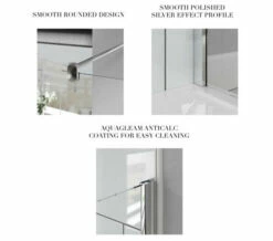 Aqualux Shine 6 Walk In 1900mm High Polished Silver Shower Panel -UK Bathroom Products Sales 2024 M700 2020 8 27 8 29 36 889