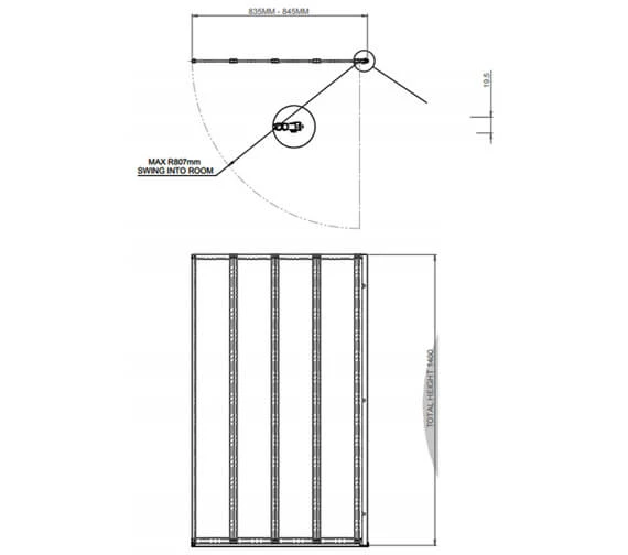 Aqualux Aqua 4 4-Fold 840mm X 1400mm Bath Screen 1 Aqualux Aqua 4 4-Fold 840mm X 1400mm Bath Screen
