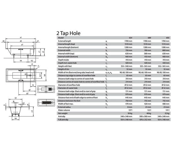 Kaldewei Ambiente Puro 1700mm Single Ended Steel Bath White 3 Kaldewei Ambiente Puro 1700mm Single Ended Steel Bath White - Image 3