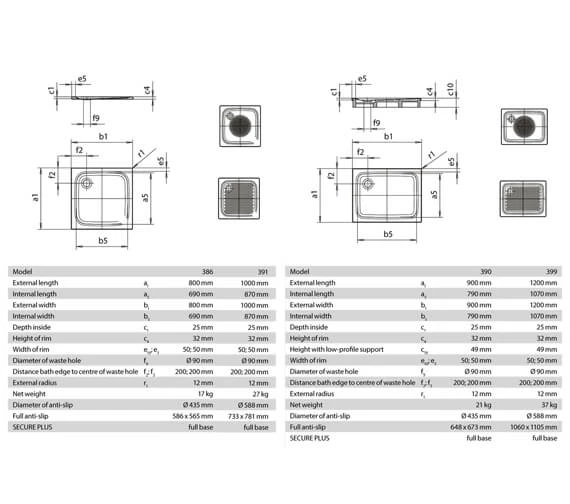 Kaldewei Ambiente Superplan Square Steel Shower Tray White 2 Kaldewei Ambiente Superplan Square Steel Shower Tray White - Image 2