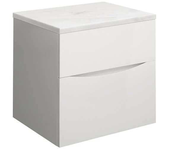 Crosswater Glide II Wall Hung Double Drawer Bathroom Unit 2 Crosswater Glide II Wall Hung Double Drawer Bathroom Unit - Image 2