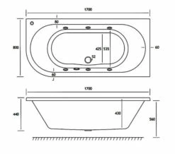 Joseph Miles Biscay Beauforte Reinforced Bath With 6 Jet Whirlpool 1700 X 800mm 12 Joseph Miles Biscay Beauforte Reinforced Bath With 6 Jet Whirlpool 1700 X 800mm -UK Bathroom Products Sales 2024 M700 2021 12 14 15 56 20 142