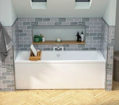 Joseph Miles Portland Beauforte Reinforced Double Ended Rectangular White Bath