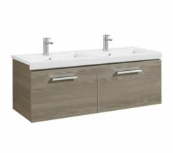 Roca Prisma Unik 2 Drawer Base Unit Textured Ash 1200 X 450mm With Basin