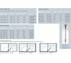 Lakes Classic Silver Walk-In Front Panel 1000 X 1850mm -UK Bathroom Products Sales 2024 M700 2021 2 27 9 0 12 694