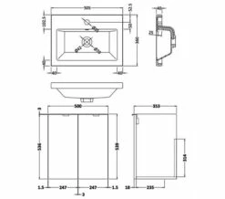 Hudson Reed Fusion Wall Hung Full Depth 2 Door Vanity Unit And Basin -UK Bathroom Products Sales 2024 M700 2021 3 6 8 51 57 507