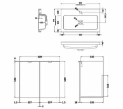 Hudson Reed Fusion Wall Hung Full Depth 2 Door Vanity Unit And Basin -UK Bathroom Products Sales 2024 M700 2021 3 6 8 57 1 803