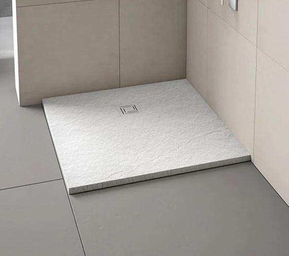 Merlyn TrueStone Square 900 X 900mm Shower Tray With Waste - Slate Black 4 Merlyn TrueStone Square 900 X 900mm Shower Tray With Waste - Slate Black - Image 4
