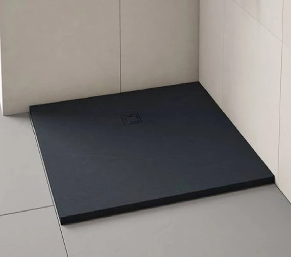 Merlyn TrueStone Square 900 X 900mm Shower Tray With Waste - Slate Black 5 Merlyn TrueStone Square 900 X 900mm Shower Tray With Waste - Slate Black - Image 5