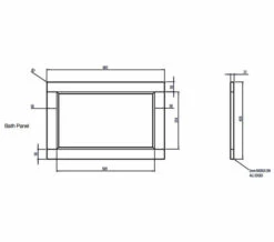Roper Rhodes Hampton 700 X 500mm End Bath Panel -UK Bathroom Products Sales 2024 M700 2021 7 19 9 48 48 740