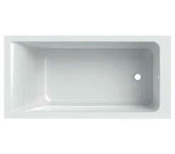 Geberit Renova Plan Rectangular Single Ended Acrylic Bath White With Feet