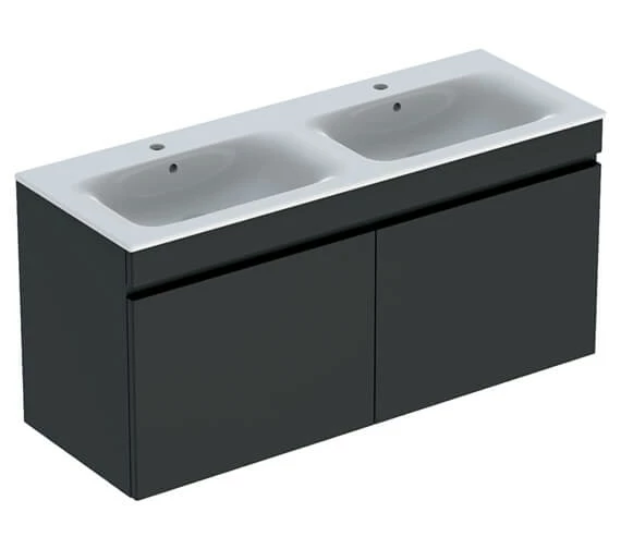 Geberit Renova Plan 1300 X 480mm Double Drawer Vanity Unit And Slim Basin 3 Geberit Renova Plan 1300 X 480mm Double Drawer Vanity Unit And Slim Basin - Image 3