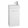 Kartell K-Vit Impakt White Floor Standing Cube Cloakroom Unit With Basin