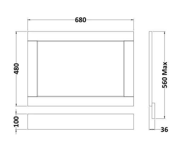 Hudson Reed Old London 680mm End Bath Panel 2 Hudson Reed Old London 680mm End Bath Panel - Image 2