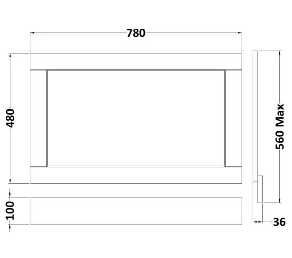 Hudson Reed Old London 680mm End Bath Panel 4 Hudson Reed Old London 680mm End Bath Panel - Image 4