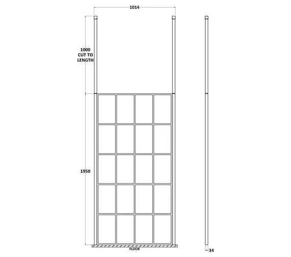 Hudson Reed Black Frame Shower Screen And Ceiling Post 10 Hudson Reed Black Frame Shower Screen And Ceiling Post - Image 10