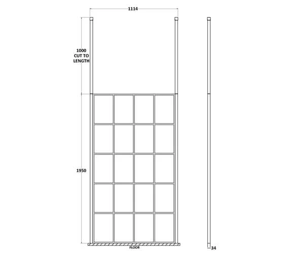 Hudson Reed Black Frame Shower Screen And Ceiling Post 12 Hudson Reed Black Frame Shower Screen And Ceiling Post - Image 12
