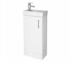 Essential Alaska 405mm White 1 Door Floor Standing Cloakroom Unit With Basin -UK Bathroom Products Sales 2024 M700 2022 1 5 12 12 39 891
