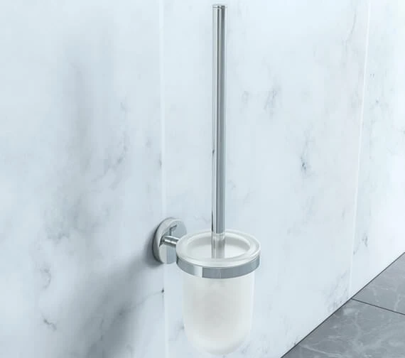 Grohe Essentials Wall Mounted Chrome Toilet Brush Set 1 Grohe Essentials Wall Mounted Chrome Toilet Brush Set