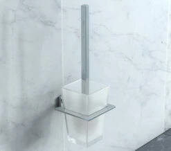 Vado Level Wall Mounted Chrome Toilet Cleaning Set