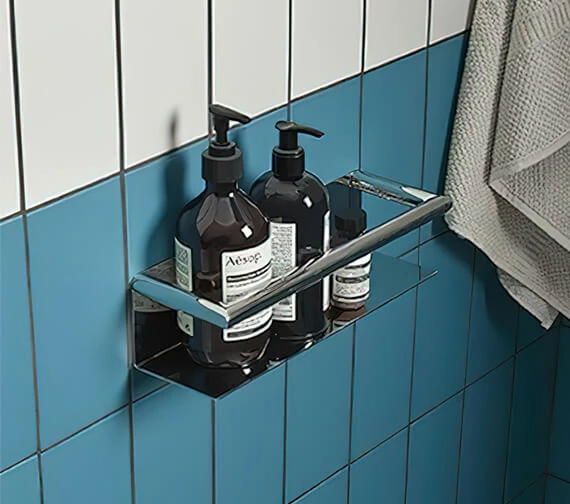 Roper Rhodes Idol Chrome Shower Shelf With Rail 1 Roper Rhodes Idol Chrome Shower Shelf With Rail