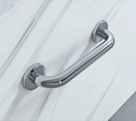 Croydex 300mm Stainless Steel Straight Grab Bar 1 Croydex 300mm Stainless Steel Straight Grab Bar