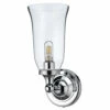 Burlington LED Bathroom Light With Chrome Base And Clear Glass Vase Shade