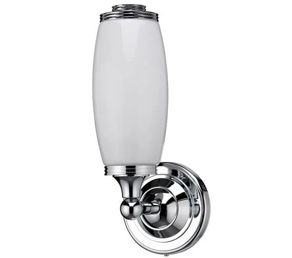Burlington Light With Chrome Base And Opal Glass Tube Shade 1 Burlington Light With Chrome Base And Opal Glass Tube Shade
