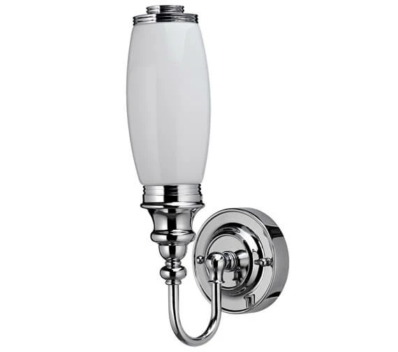 Burlington Light With Chrome Base And Opal Glass Tube Shade 3 Burlington Light With Chrome Base And Opal Glass Tube Shade - Image 3